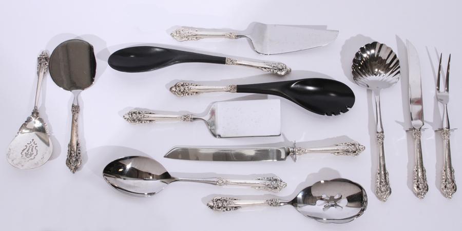 WALLACE 'GRAND BAROQUE' STERLING SERVING UTENSILS (1 of 7)
