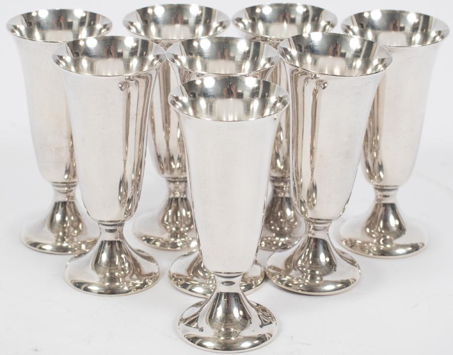 GORHAM STERLING CORDIALS SET OF EIGHT H 2.7" (1 of 4)