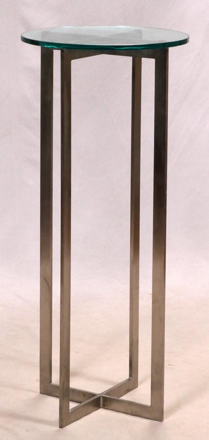 PEDESTAL: STAINLESS STEEL AND PLATE GLASS (1 of 2)