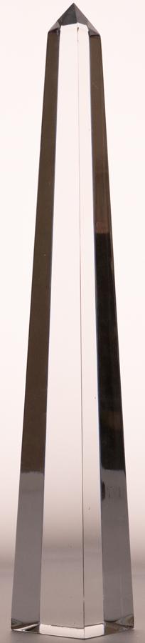 ORREFORS CRYSTAL OBELISK, SIGNED JAN JOHANSSON (1 of 3)