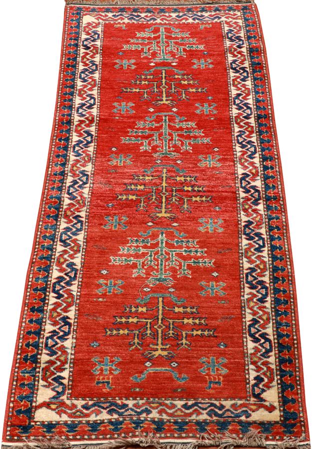 PERSIAN ORIENTAL HAND WOVEN RUNNER W 2'8" L 6' (1 of 2)