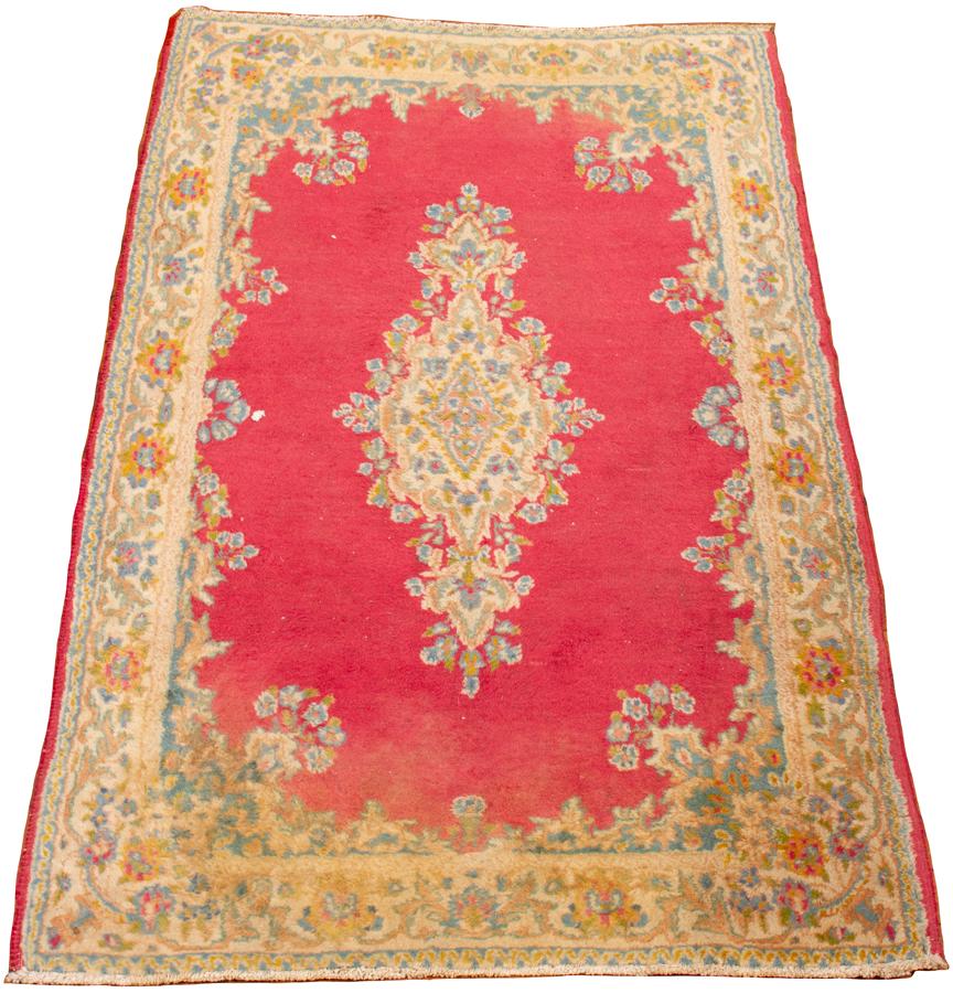 KERMAN PERSIAN WOOL RUG H 4'9" W 3'1" (1 of 2)
