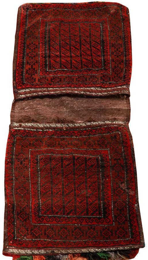 BELUCHISTAN TRIBAL HAND WOVEN WOOL SADDLE BAG (1 of 2)