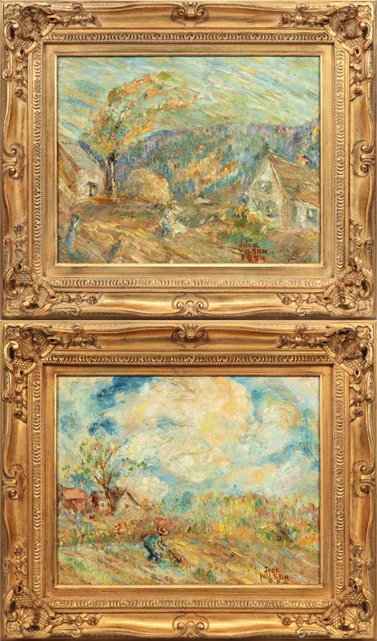 JOCK WILSON OILS ON CANVAS, 1954, PAIR (1 of 10)