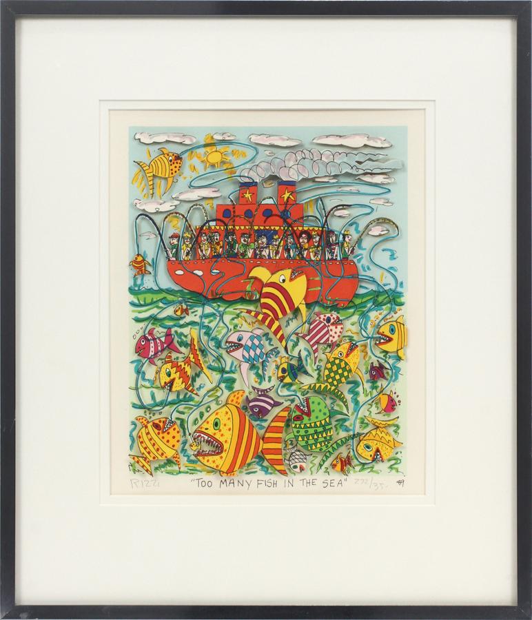 JAMES RIZZI 3-D CUT-OUT LITHOGRAPH COLLAGE, 1989 (1 of 6)