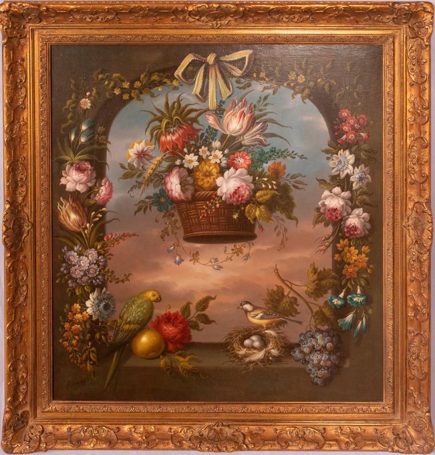 JEANNINE ALBERT OIL ON CANVAS, WINDOW SILL (1 of 4)