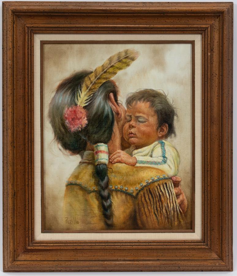 GREGORY PERILLO OIL ON CANVAS, MOTHERS GIRL (1 of 5)