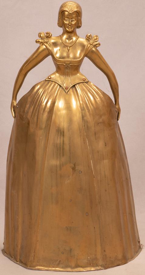 BRASS FIREPLACE SCREEN, FIRST QUARTER 20TH C. (1 of 2)