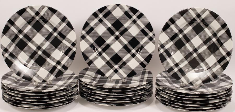 FITZ & FLOYD DINNER PLATES, 24 PCS, DIA 12" (1 of 2)