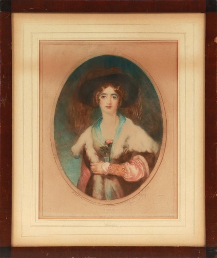 JAMES S. KING, SIGNED MEZZOTINT C. 1800, PORTRAIT (1 of 5)