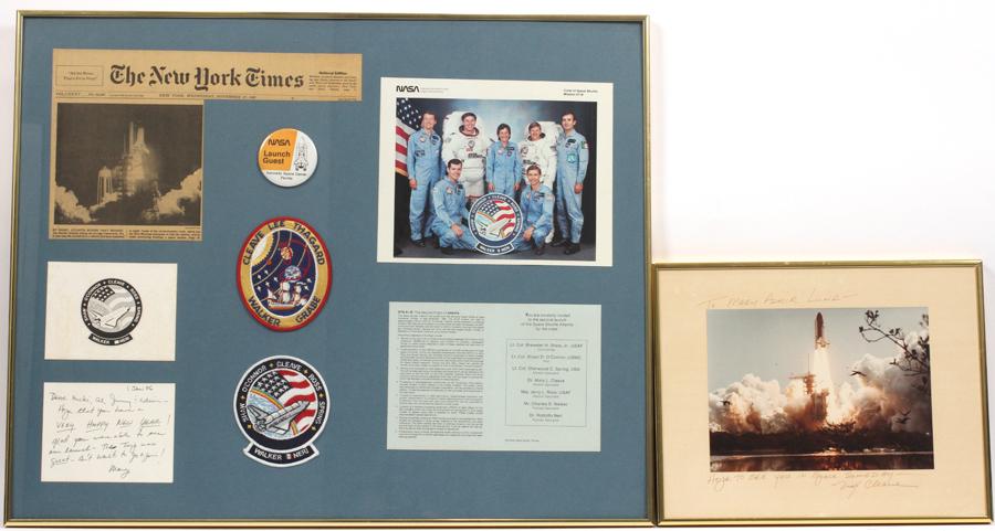 COLLAGE OF SPACE SHUTTLE ATLANTIS MEMORABILIA (1 of 7)