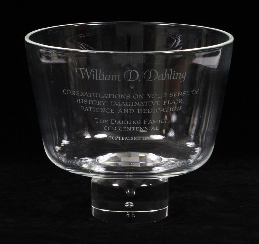 STEUBEN, CENTERPIECE BOWL, INSCRIBED (1 of 4)