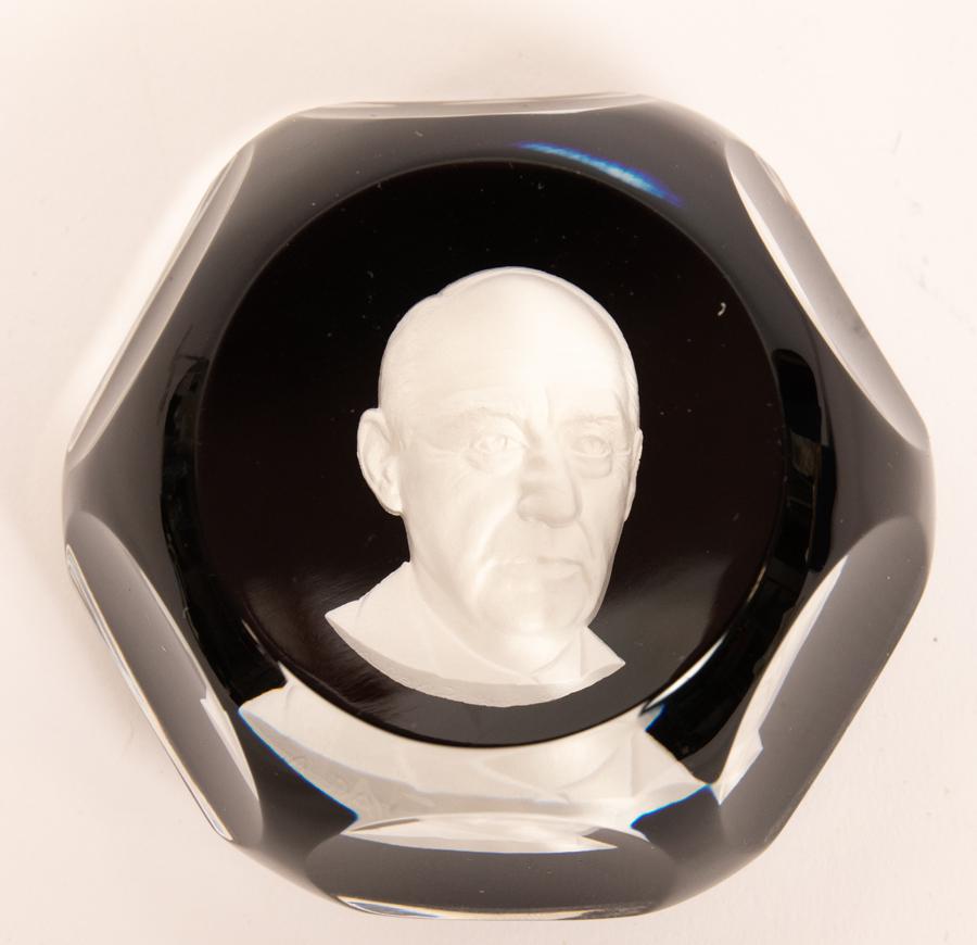 BACCARAT SULFIDE PAPERWEIGHT, DAVID BEN-GURION (1 of 3)