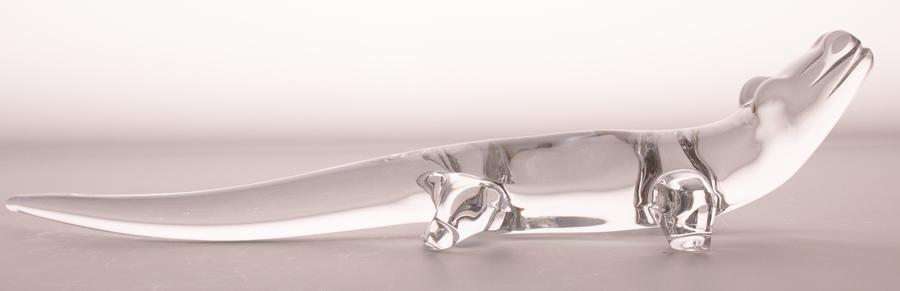 DAUM FRANCE CRYSTAL ALLIGATOR FIGURINE (1 of 3)