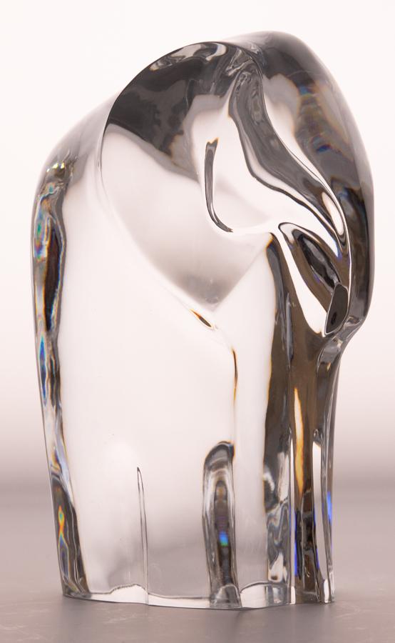 ORREFORS CRYSTAL ELEPHANT FIGURINE, H 7" (1 of 4)