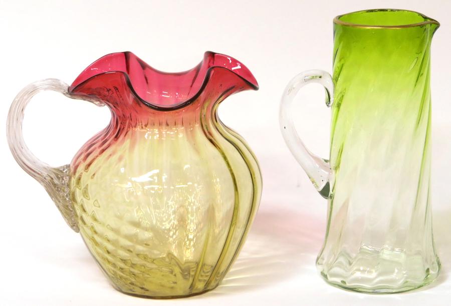 AMBERINA BLOWN GLASS WATER  PITCHER (1 of 5)