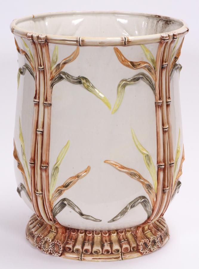 ITALIAN CERAMIC JARDINIERE, H 17", DIA 13" (1 of 4)