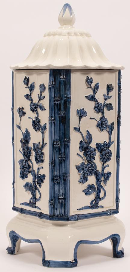 ITALIAN CERAMIC PAGODA FORM COVERED JAR (1 of 4)