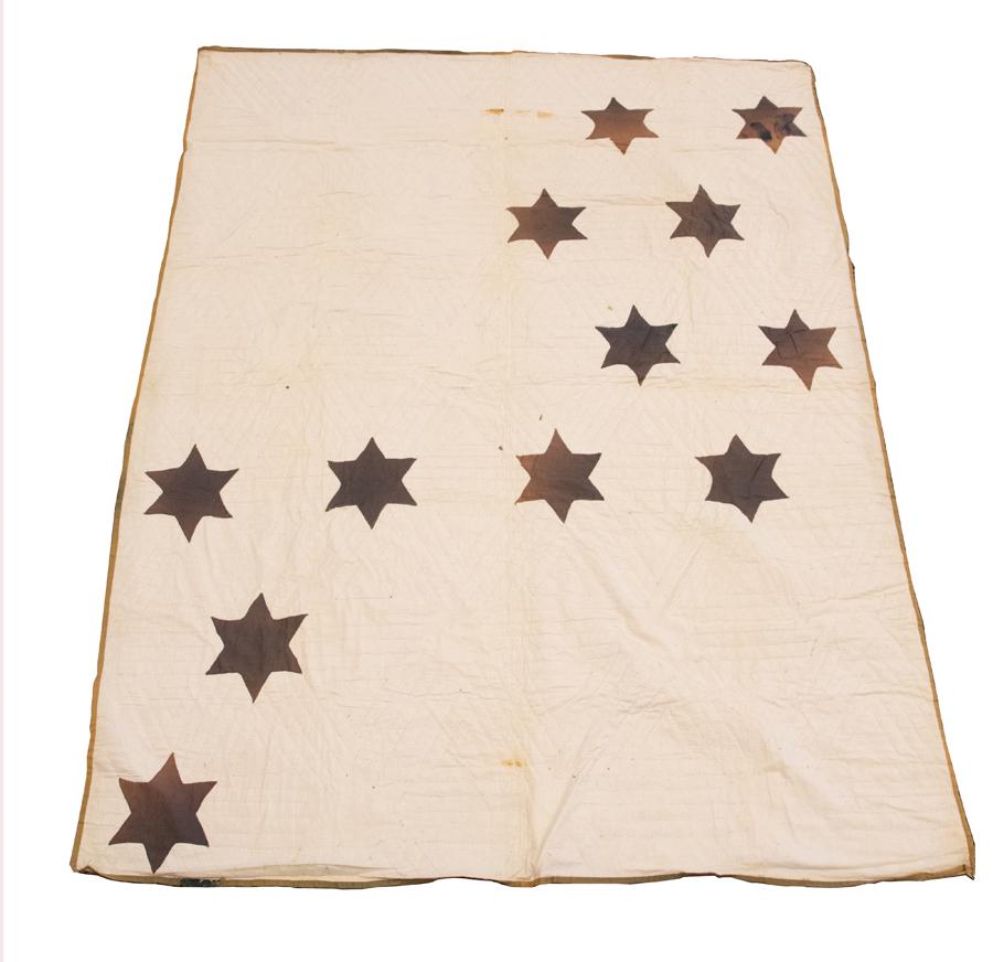 19TH.C. QUILT W./12 STARS AS IS CONDITION (1 of 1)