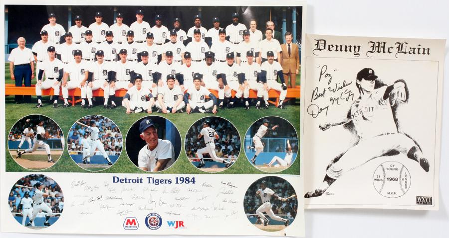 DENNY MCLAIN AUTOGRAPHED CARD, 1984 (1 of 2)