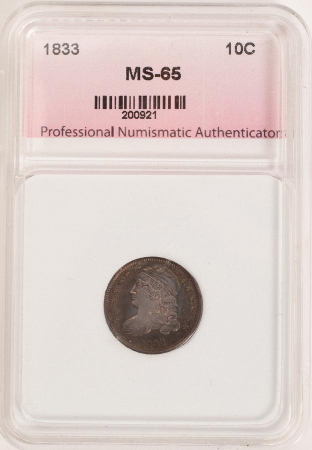 1833 CAPPED BUST CERTIFIED & GRADED LIBERTY COIN (1 of 4)