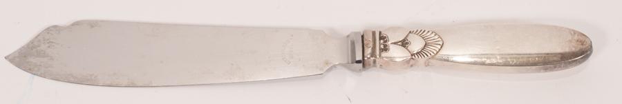 GEORG JENSEN STERLING "CACTUS" FISH SERVING KNIFE L 9" (1 of 4)