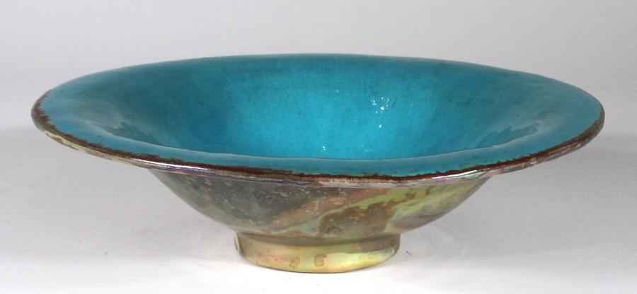 PEWABIC POTTERY IRIDESCENT GLAZE OPEN BOWL C.1950-60 H (1 of 5)