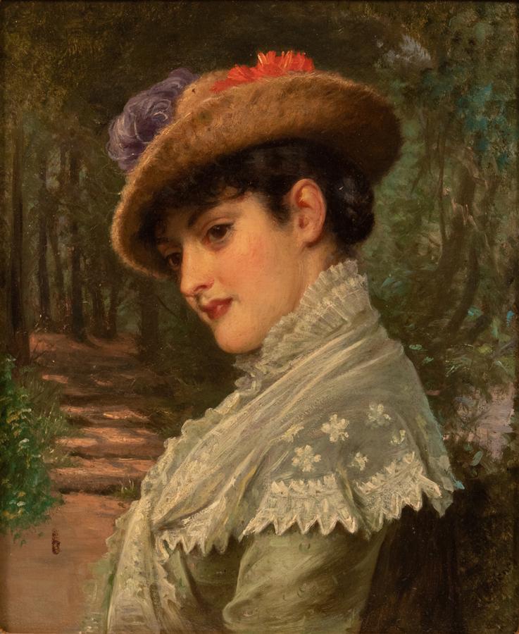 E.C. BARNES (BRITISH, 19TH C), OIL ON MAHOGANY PANEL, H (1 of 5)