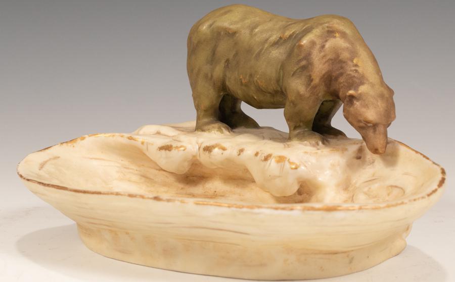 ROYAL DUX PORCELAIN DISH, H 3.5", W 7" (1 of 4)