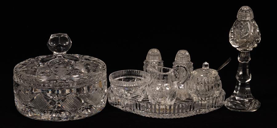WATERFORD  CRYSTAL TRAY AND COVERED CANDY DISH  ALSO (1 of 13)