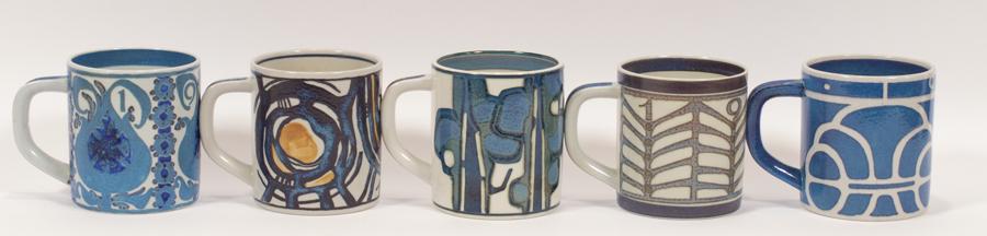 ROYAL COPENHAGEN FAIENCE MAGNUM COFFEE MUGS SET OF FOUR (1 of 20)