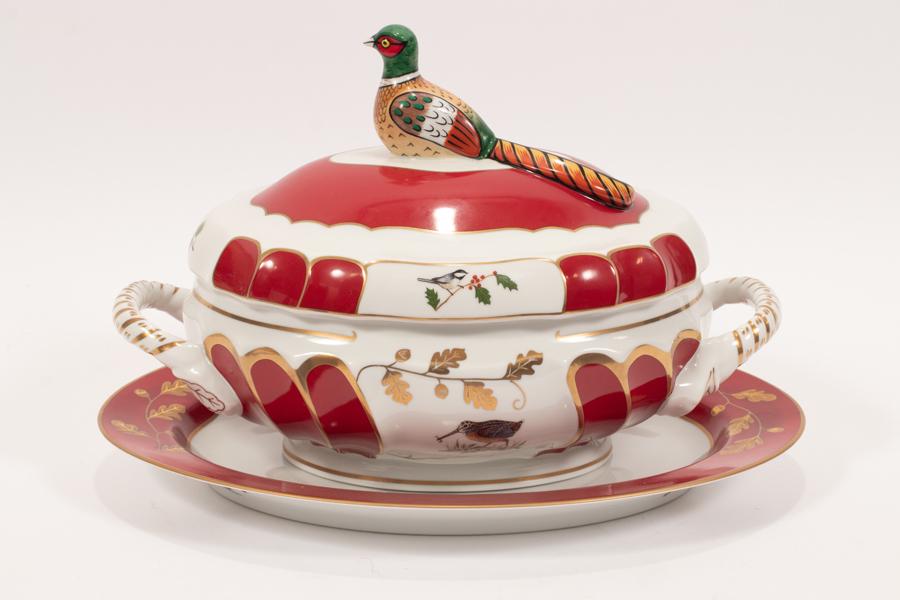 LYNN CHASE DESIGNS 'WINTER GAME BIRDS' LIDDED TUREEN & (1 of 15)