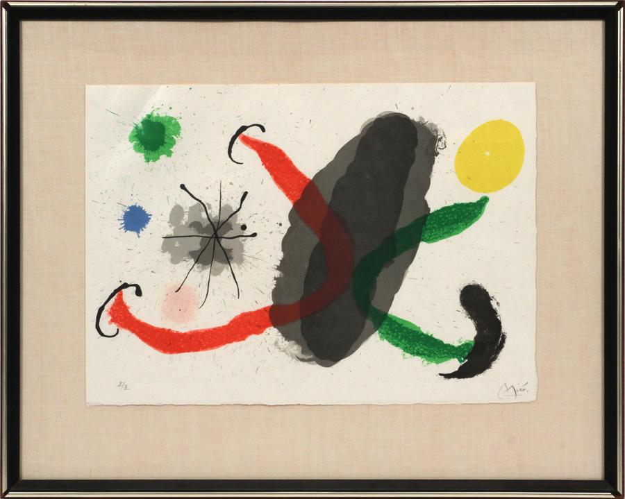 JOAN MIRO LITHOGRAPH IN COLORS, ON JAPAN PAPER 1967 H (1 of 9)