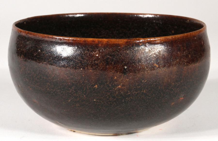 CHINESE GLAZED EARTHENWARE BOWL H 3" DIA 5.5" (1 of 3)