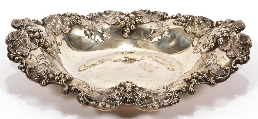 BAILEY, BANKS & BIDDLE CHASED STERLING SALVER, W 9.5", (1 of 3)