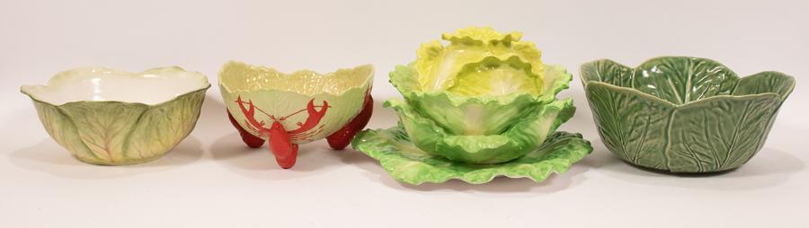 LETTUCE FORM BOWLS & SERVE WARE, 5 PCS, DIA 9.5"-13" (1 of 16)