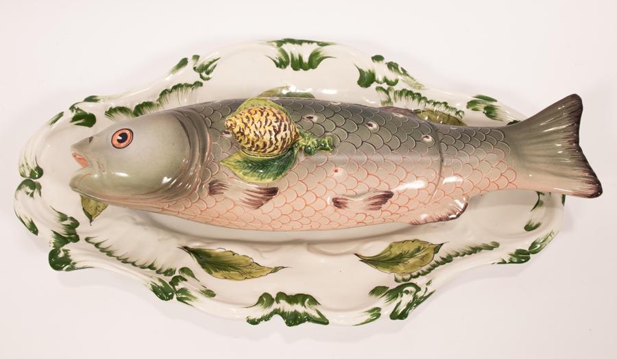 TIFFANY & CO. ITALIAN CERAMIC TUREEN & PLATTER, H 6", L (1 of 11)