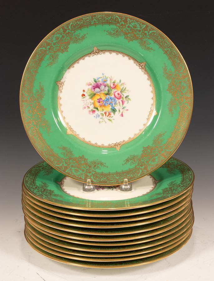 MINTONS PORCELAIN PLATES, 12 PCS, DIA 10.5" (1 of 5)