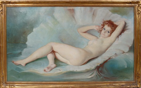 MARIA SZANTHO OIL ON CANVAS RECLINING NUDE