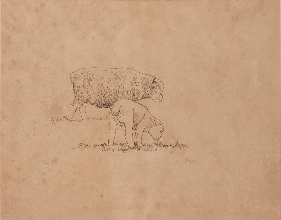 HENRY MOORE (BRITISH, 1898–1986) LITHOGRAPH ON PAPER, (1 of 4)