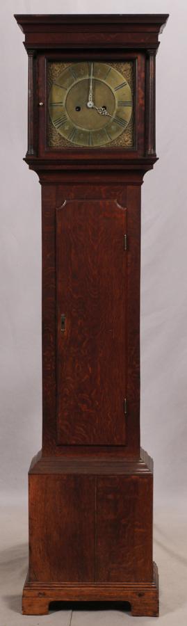 CHAPLIN OF ASHBY ENGLISH OAK TALL CASE CLOCK H 74" W (1 of 6)