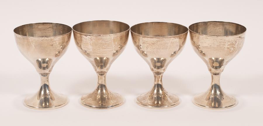 PREISNER STERLING SHERBET CUPS, LOT OF FOUR H 3.5" (1 of 4)