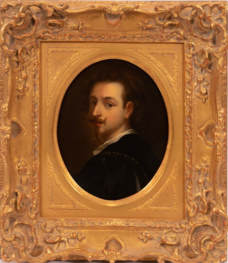 ENGLISH OIL ON PANEL 19TH C. H 8.5" W 7" PORTRAIT OF A (1 of 5)