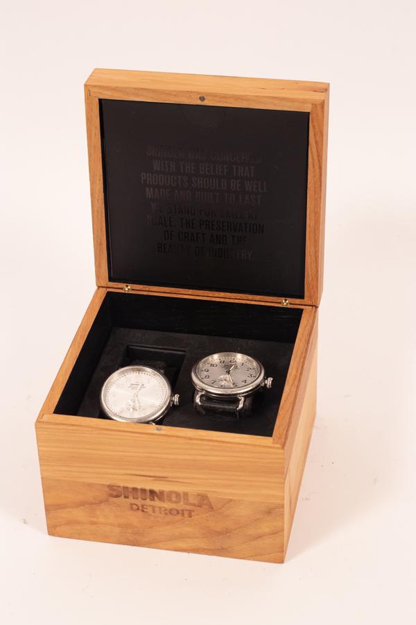SHINOLA, DETROIT, MATCHING PAIR WRIST WATCHES (BATTERY) (1 of 11)
