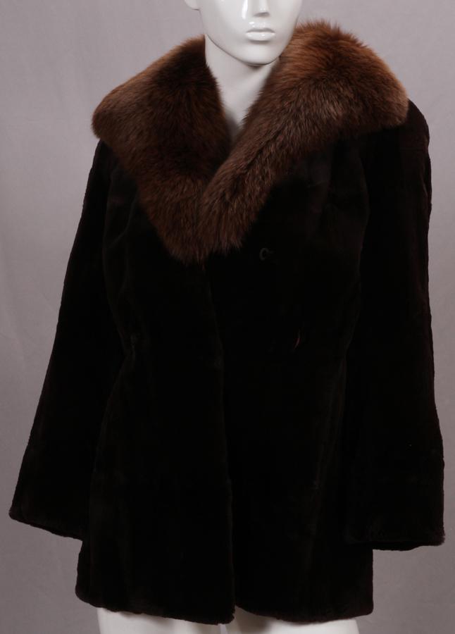 SEAL FUR JACKET, FOX COLLAR (1 of 4)