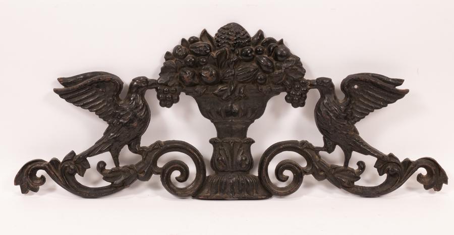 CAST IRON PLAQUE, H 12", L 30" (1 of 2)