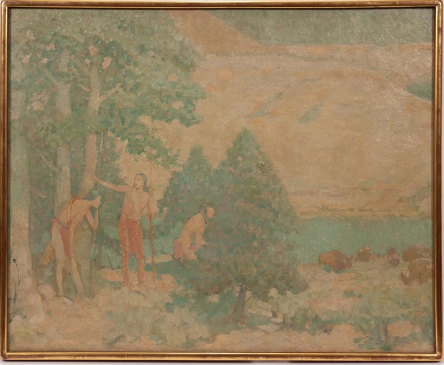 EDWARD WILLARD DEMING (AMERICAN, 1860-1942) OIL ON (1 of 4)