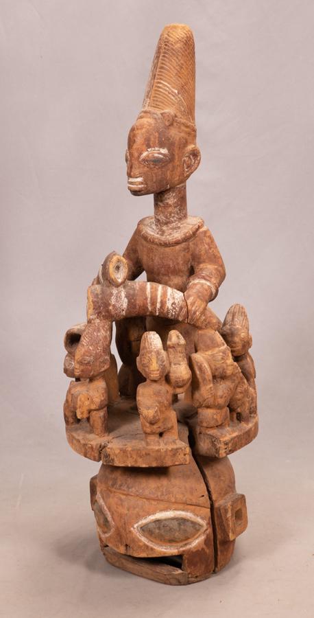 YORUBA, NIGERIA AFRICAN WOOD AND PIGMENT MASK EPA (1 of 8)