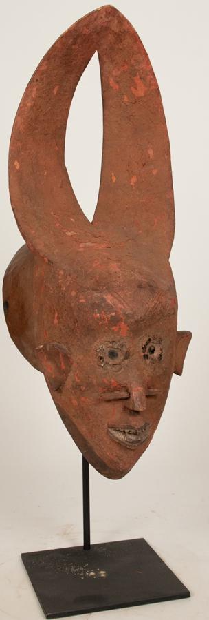 BAGA, GUINEA, AFRICAN, WOOD  MASK, H 20.5" W 7"  WITH (1 of 3)
