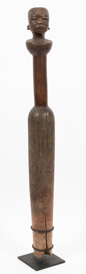 AFRICAN CARVED WOOD PESTLE, MAKONDE, TANZANIA OR (1 of 8)
